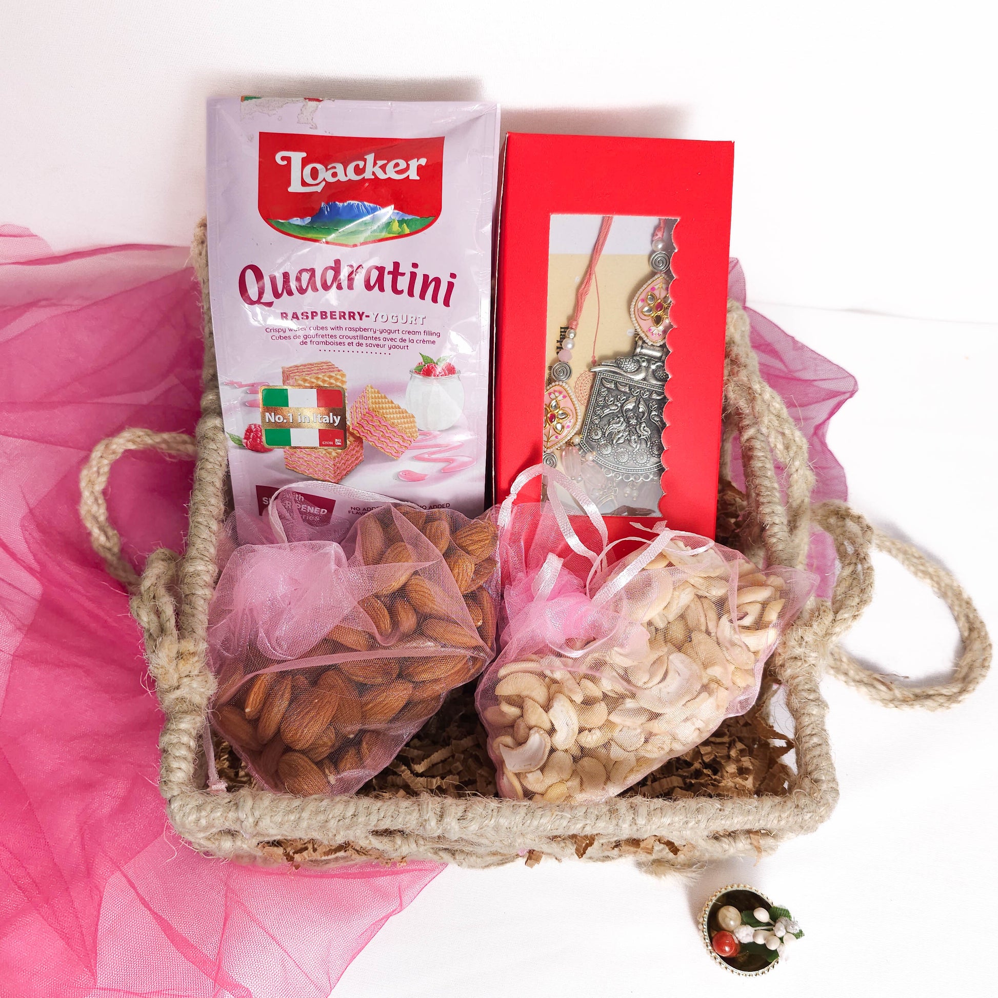 Pink Basket for Bhaiya Bhabhi