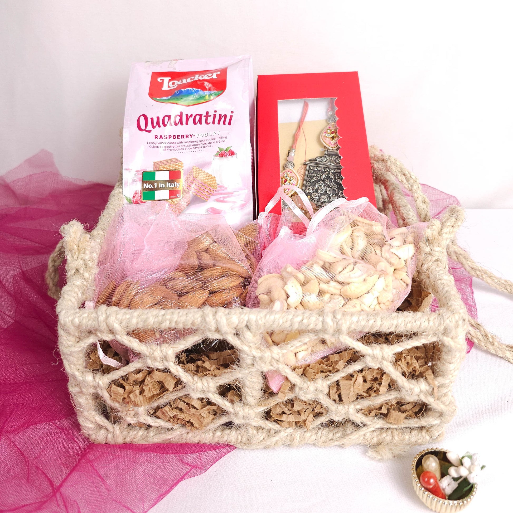 Pink Basket for Bhaiya Bhabhi
