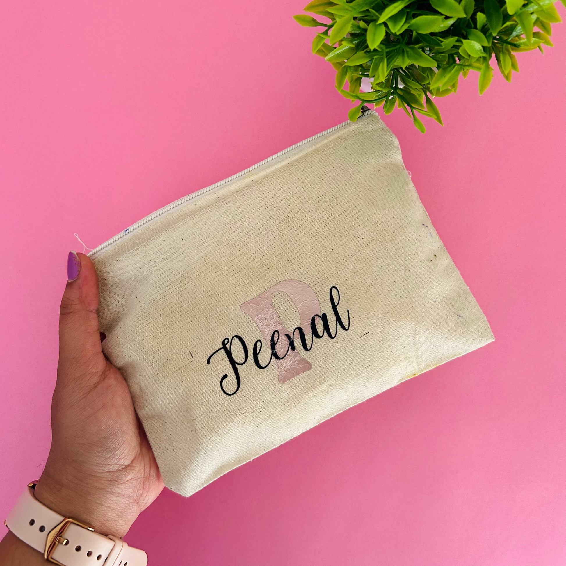 Personalized Canvas Pouch