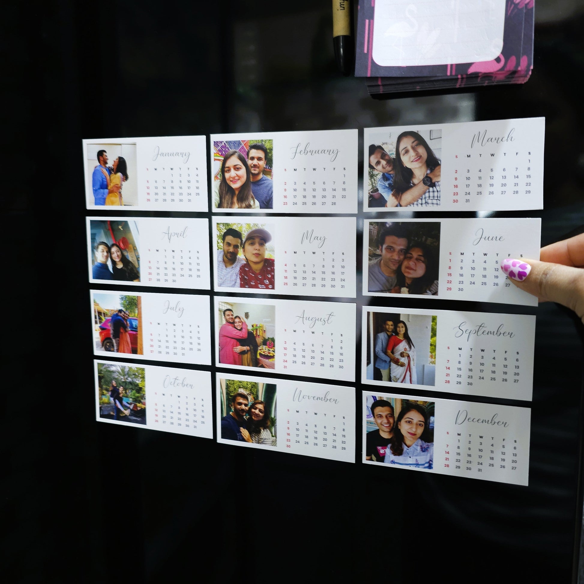 Personalized Fridge Magnet Calendar