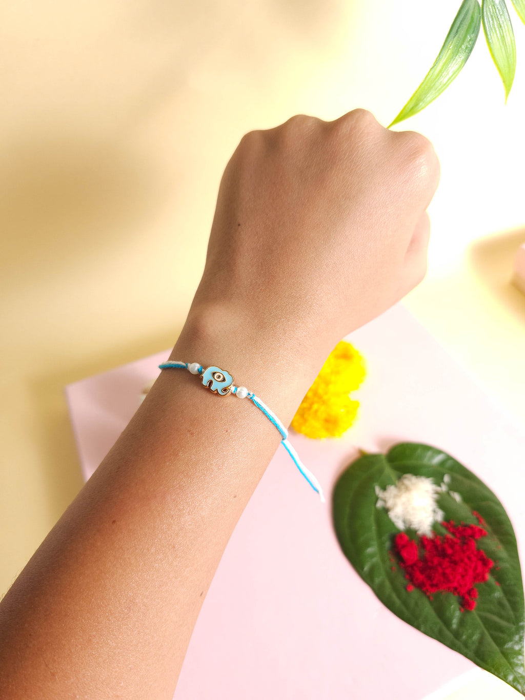 Cute Elephant Evil Eye Rakhi - set of 2