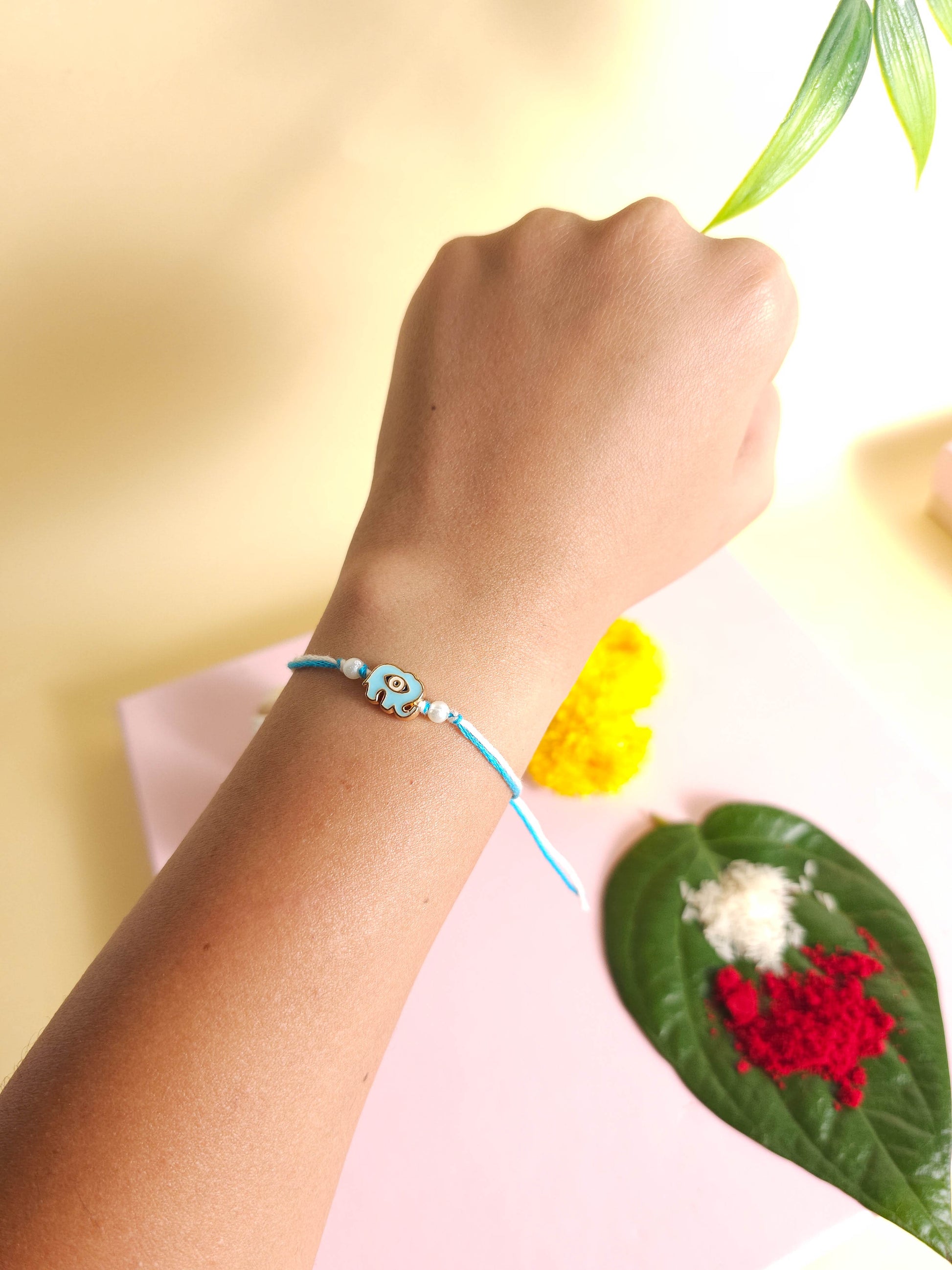 Cute Elephant Evil Eye Rakhi - set of 2