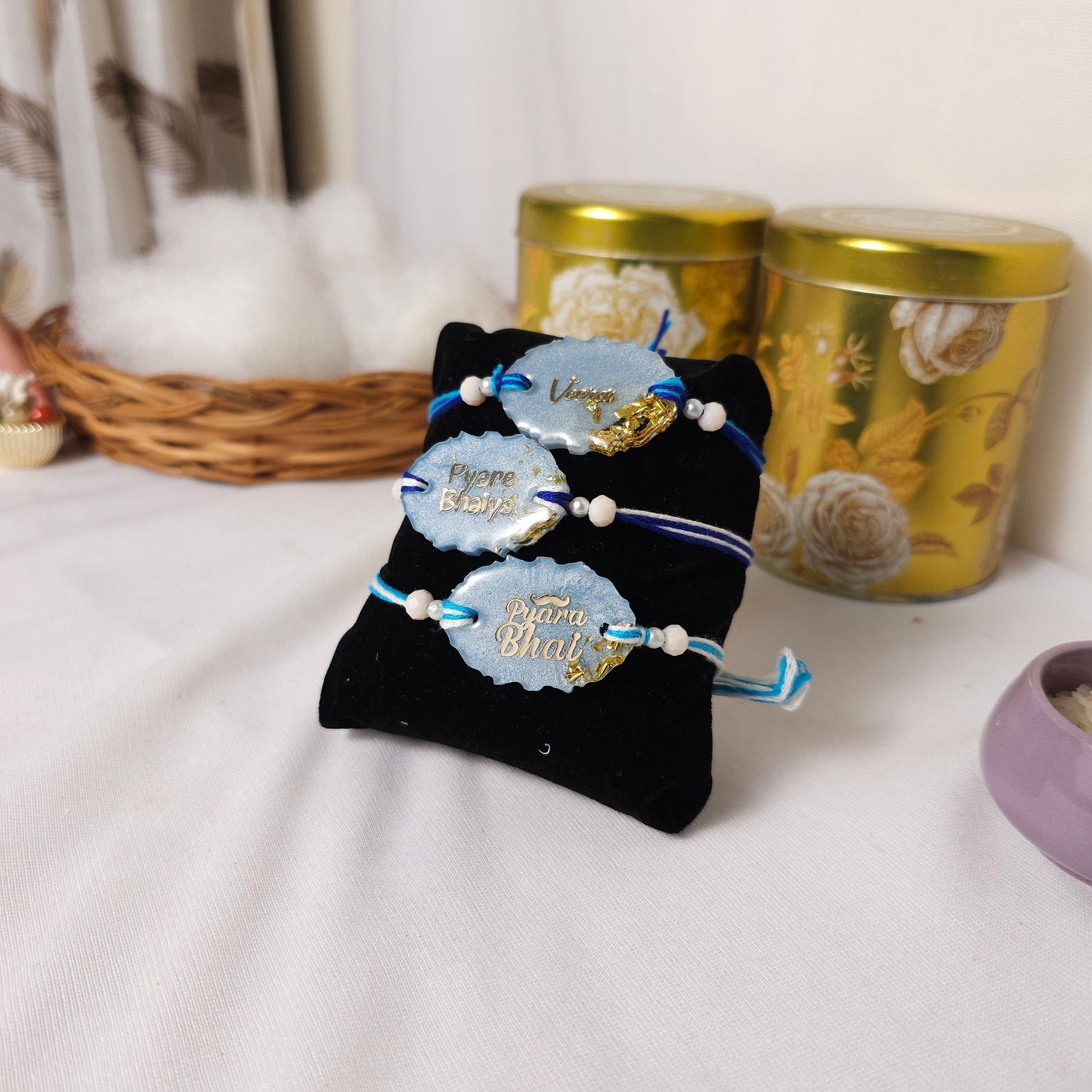 Resin Rakhi Set of 3