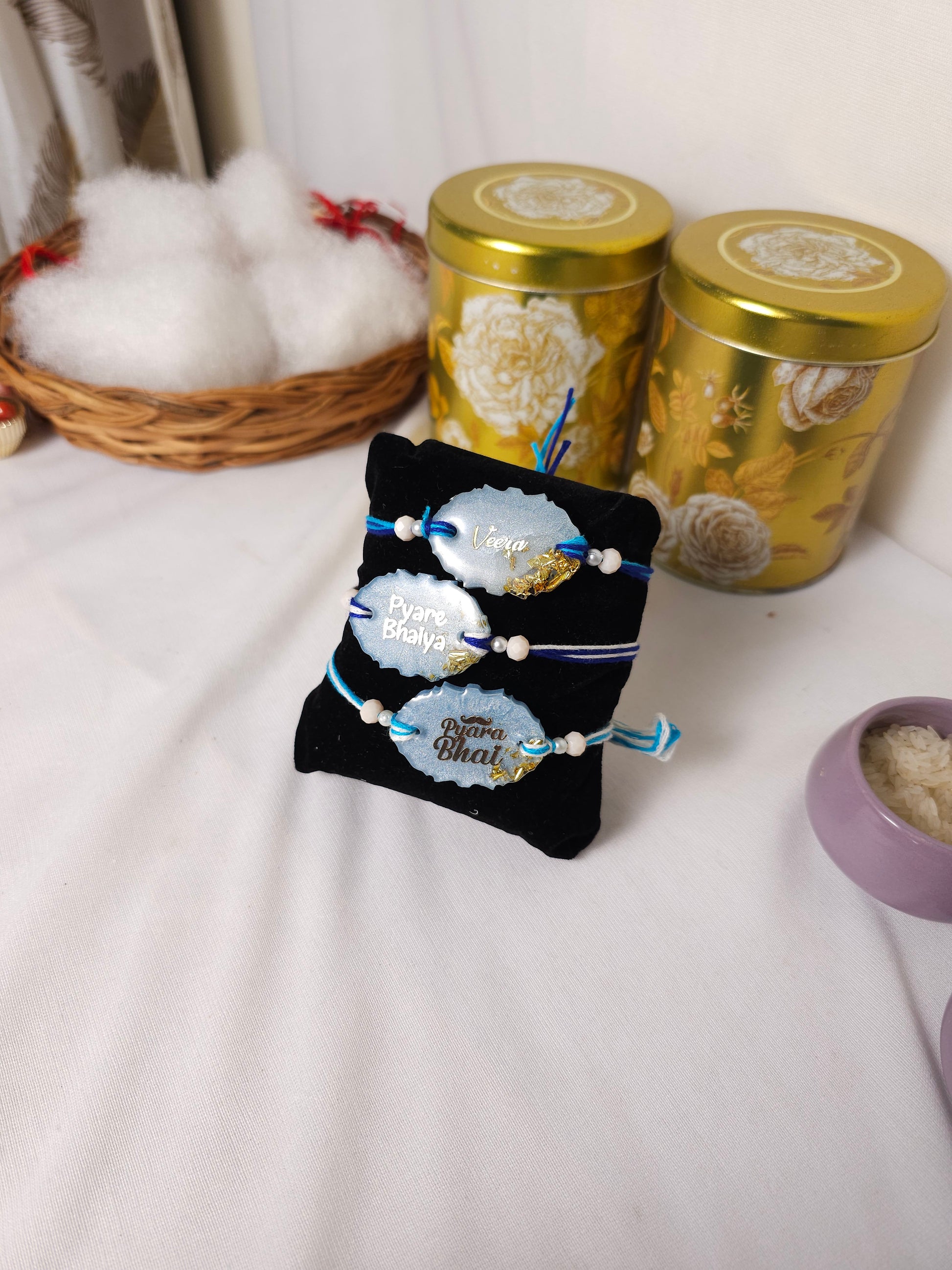 Resin Rakhi Set of 3