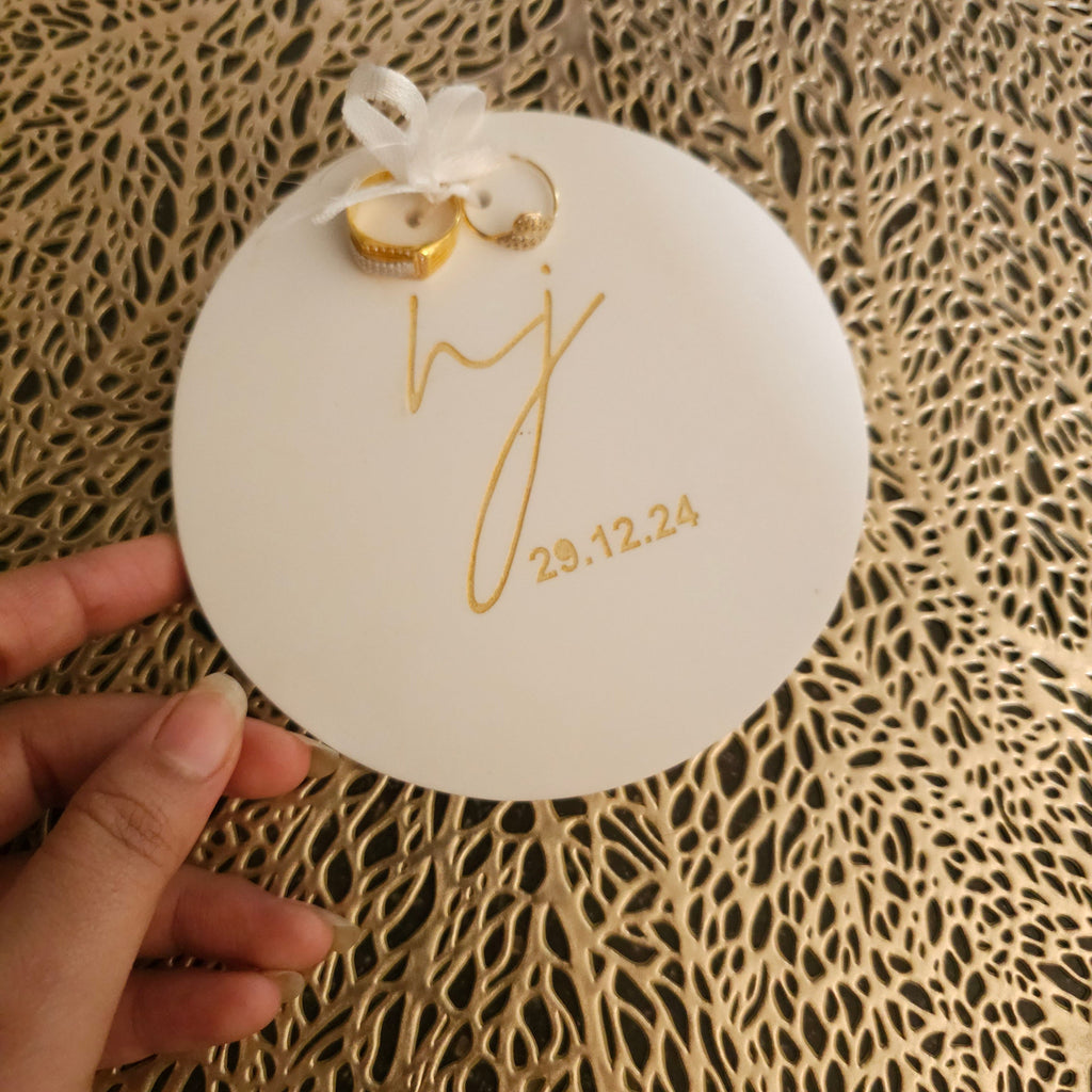 Engagement Ring Platelet - Personalized logo and Date