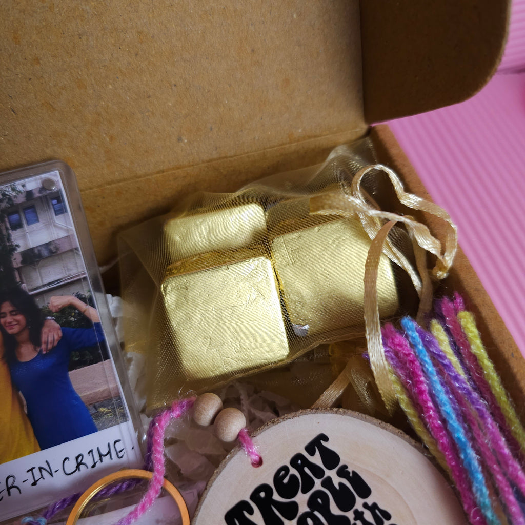 Mini Rakhi treat for sister | Personalized Hamper
