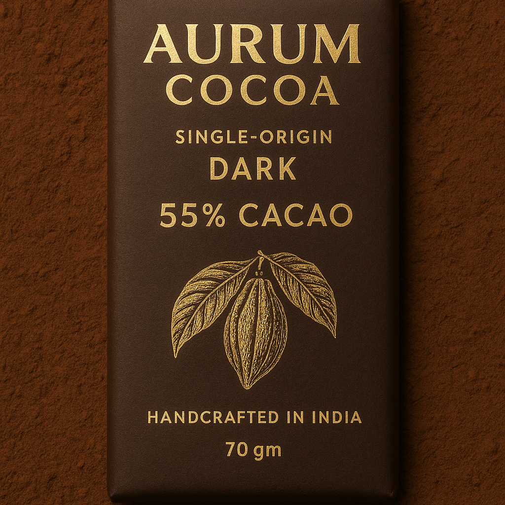 Aurum Cocoa | Kunafa Bar | 55% Cacao | Handcrafted in India | 70 gm