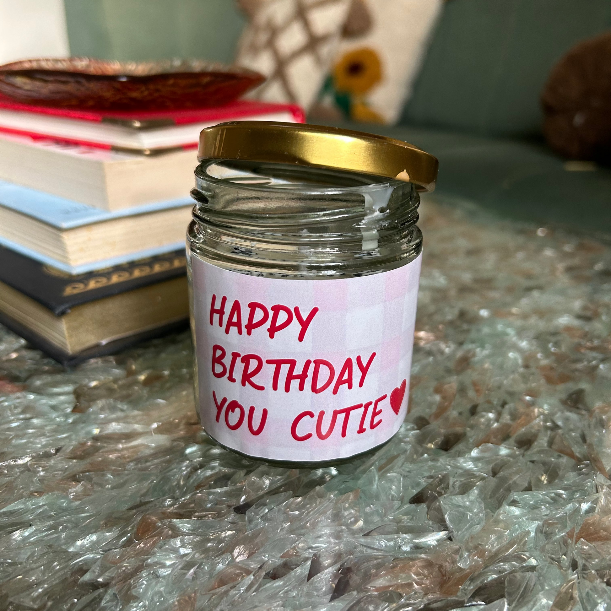Personalized Message Candle