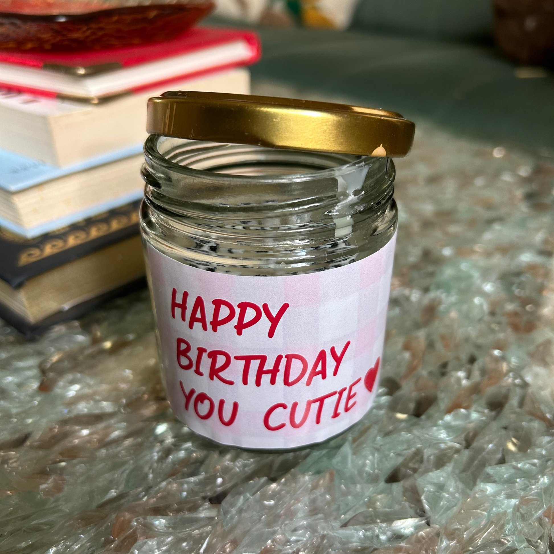 Personalized Message Candle