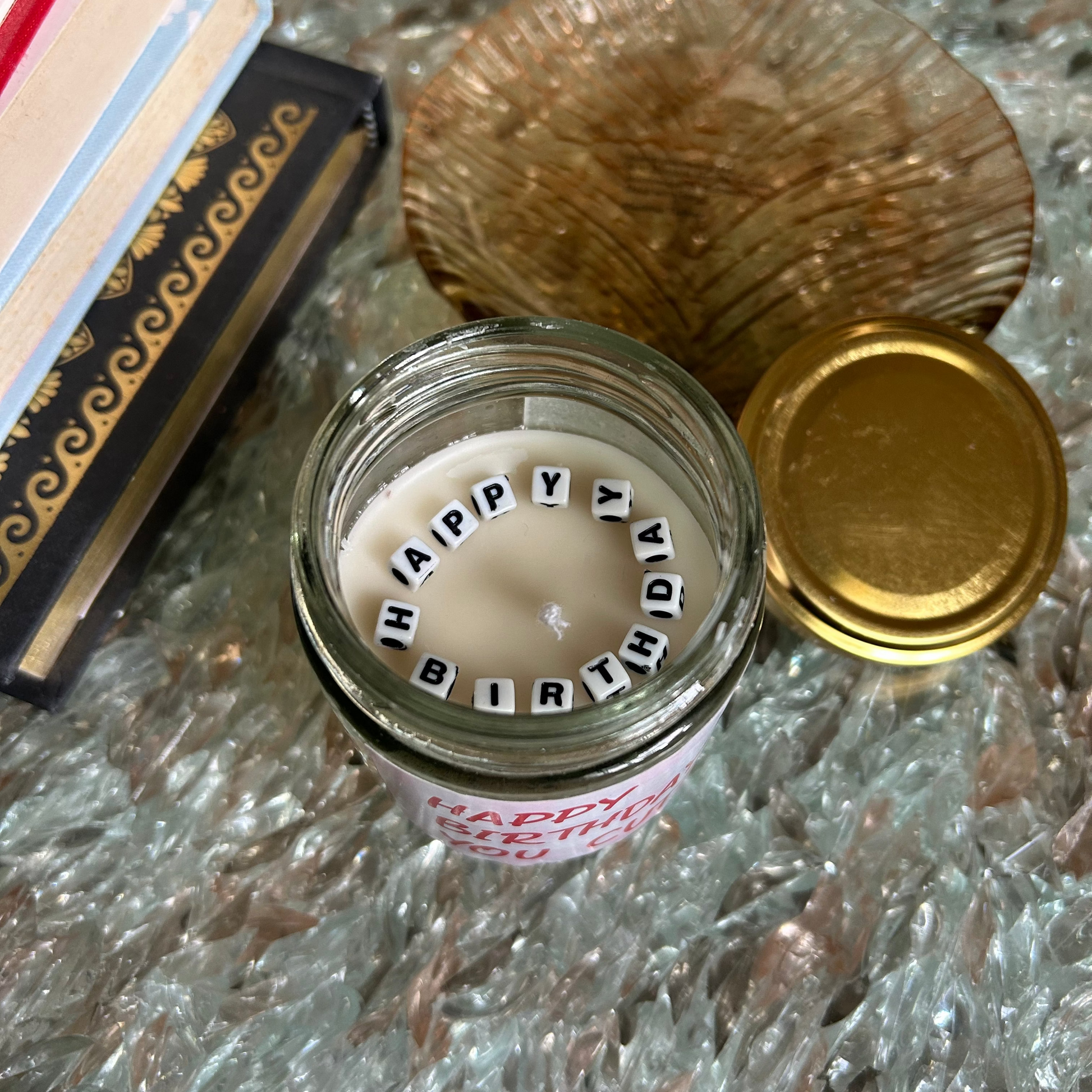 Personalized Message Candle
