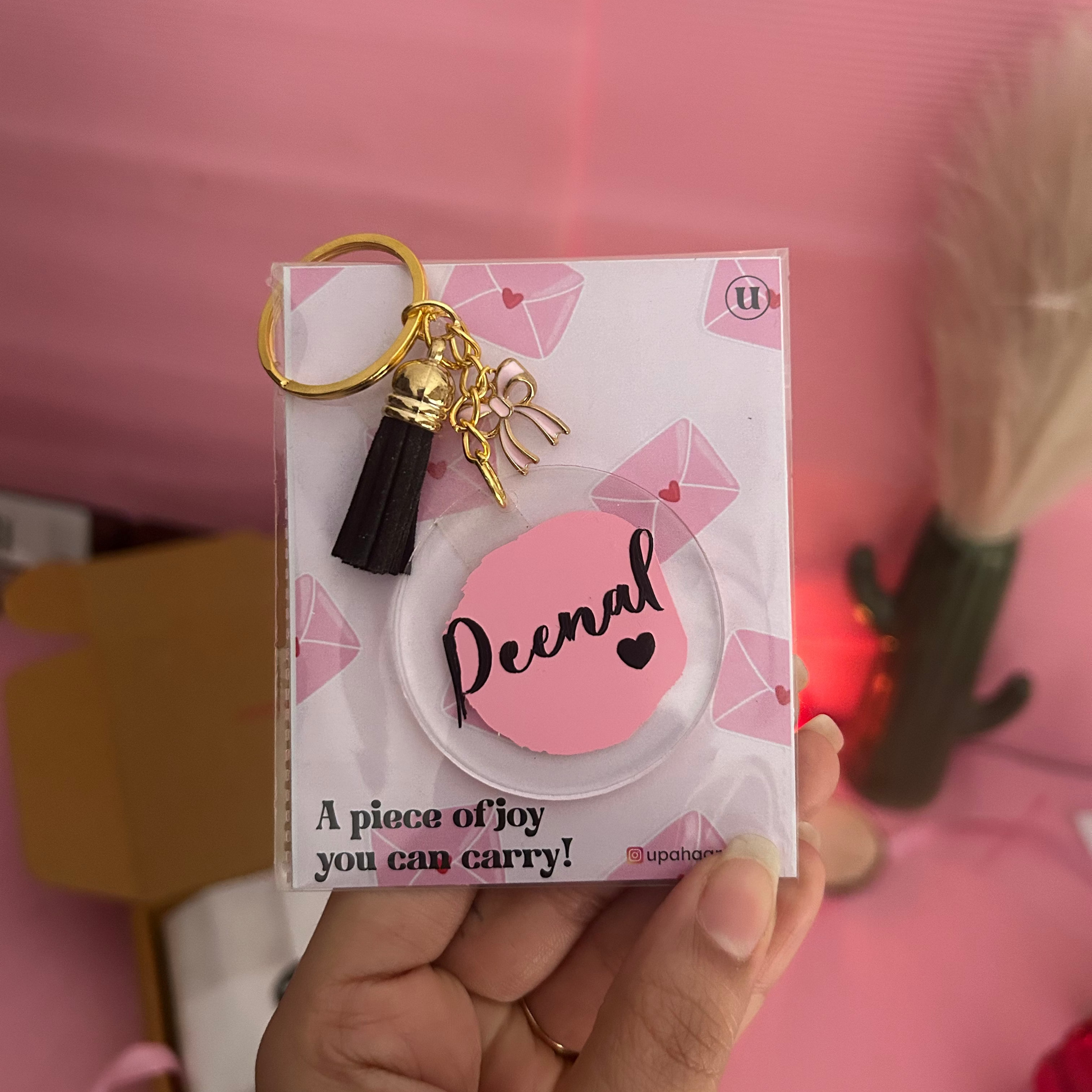 Personalized Charm Keychain with Name