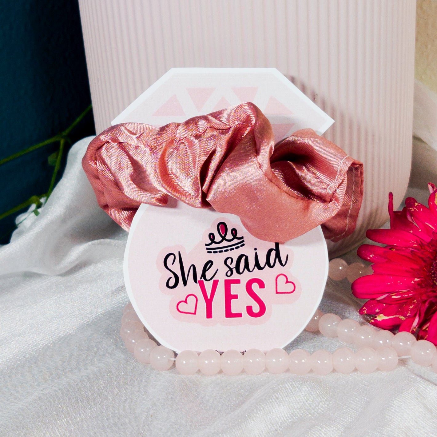 Scrunchie with Bridesmaid card