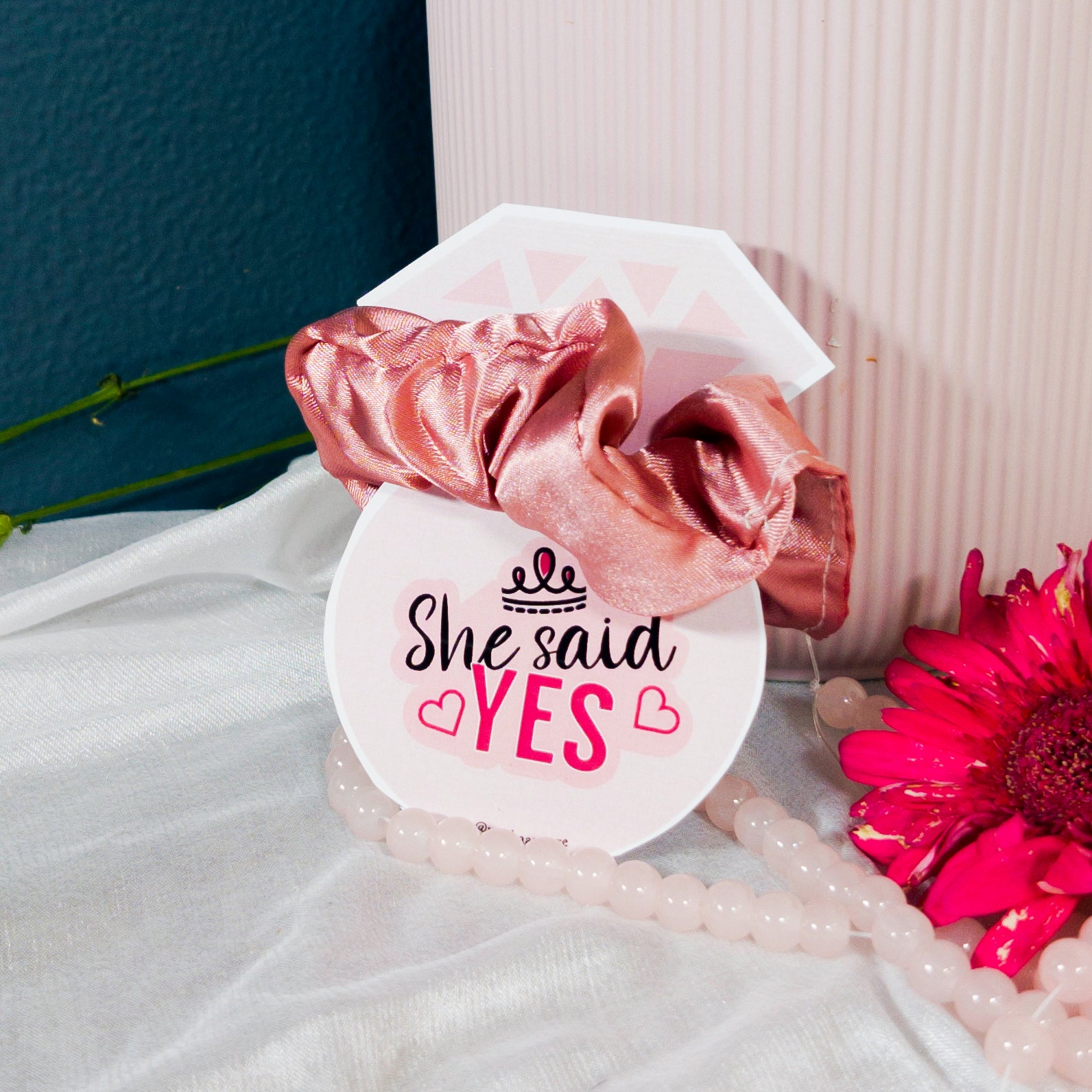 Scrunchie with Bridesmaid card