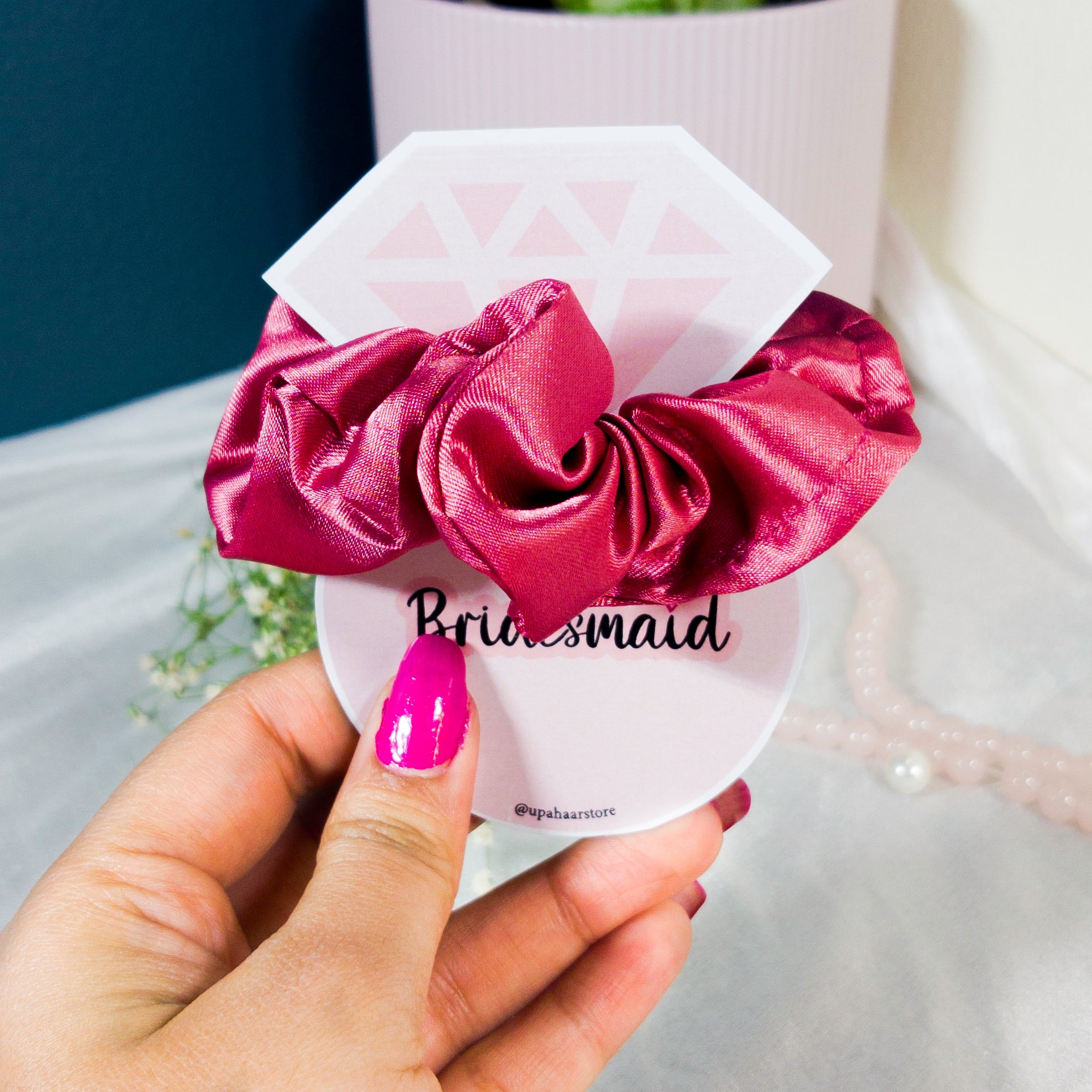 Scrunchie with Bridesmaid card