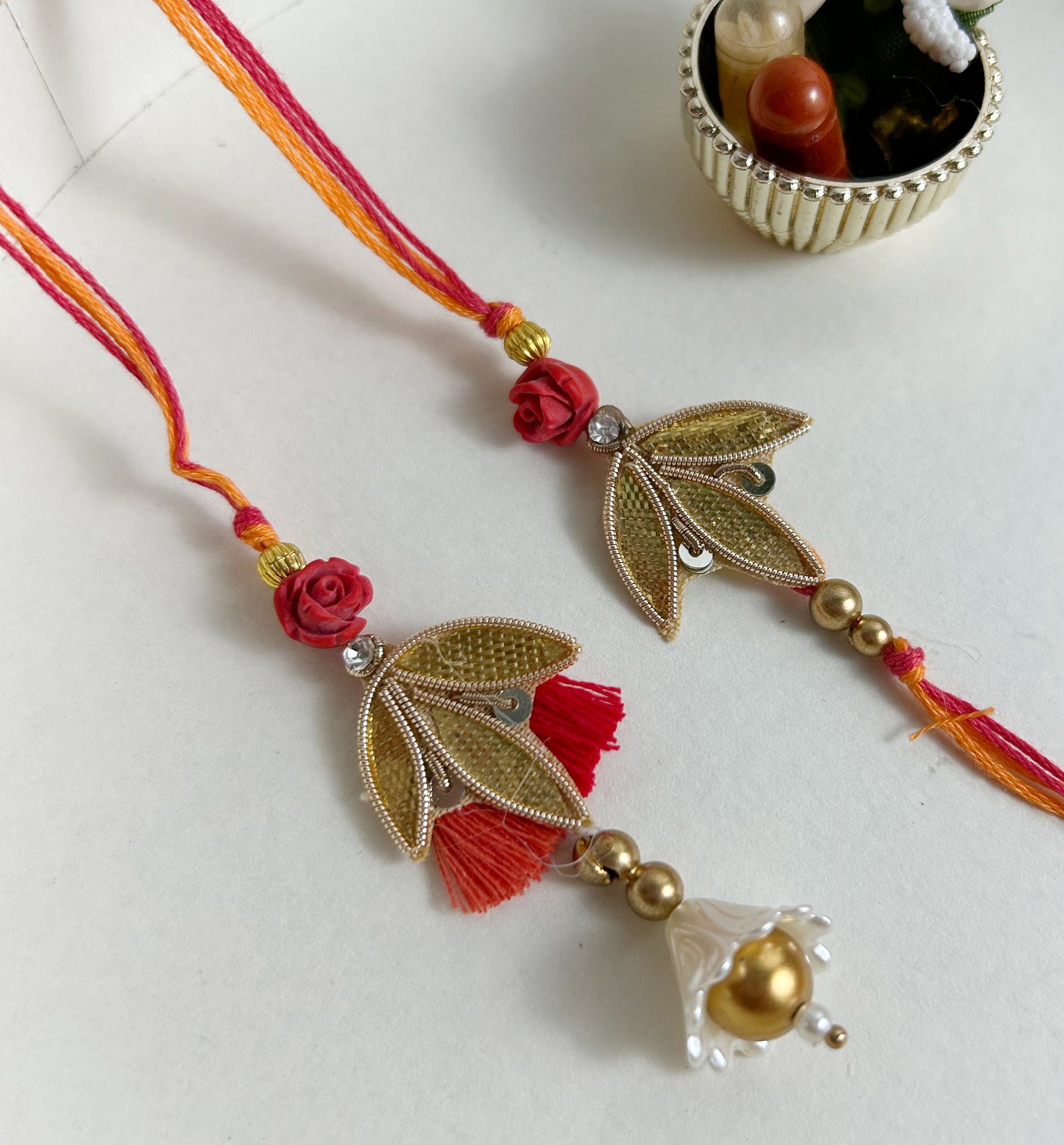 Rose and Leaf Couple Rakhi