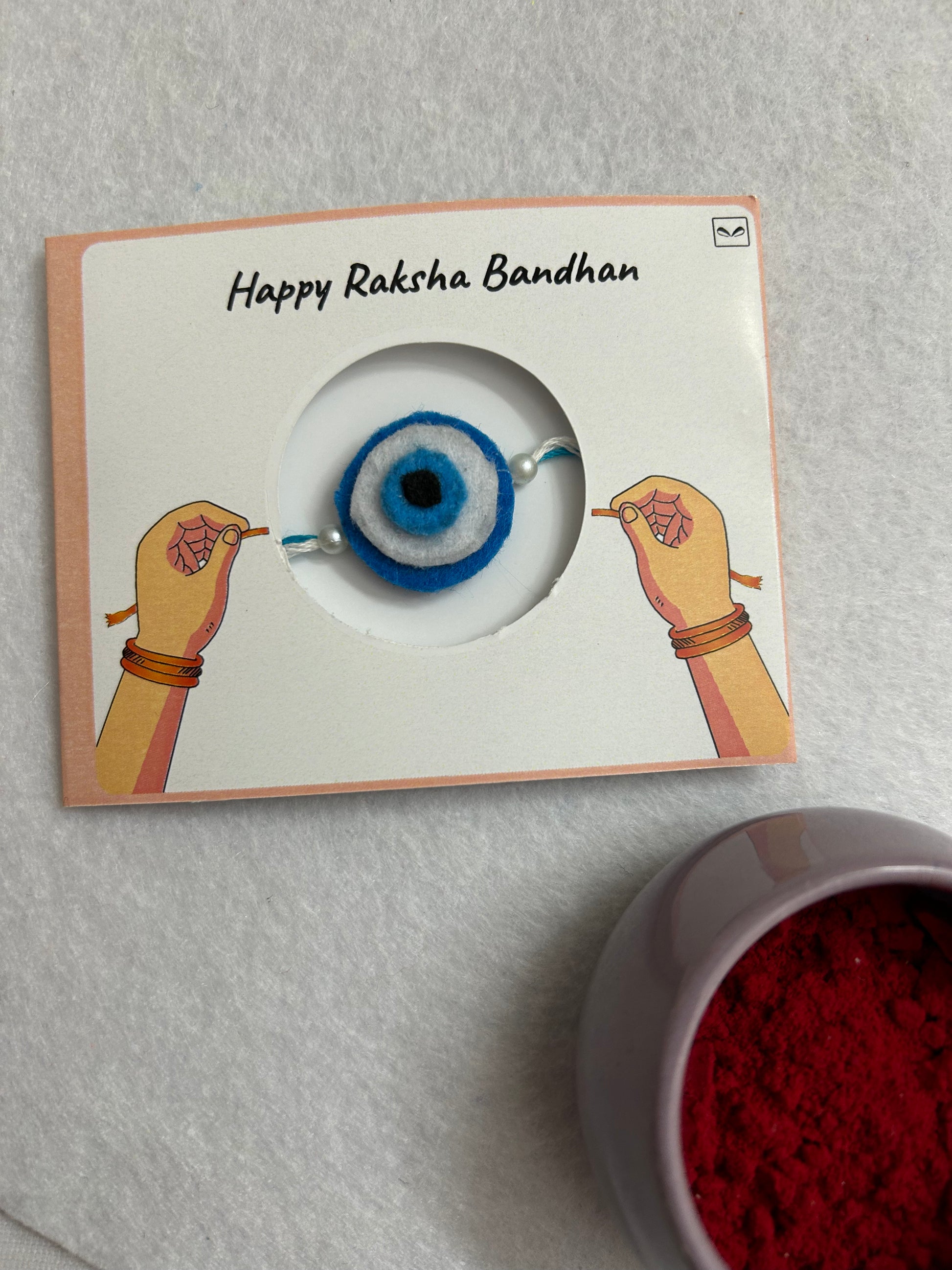 Evil Eye Felt Rakhi for babies